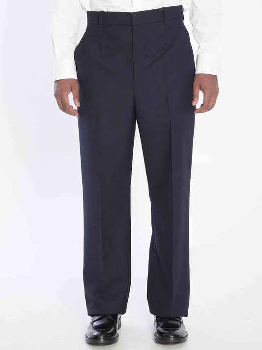 Saint Laurent Men Chiné Wool Trousers