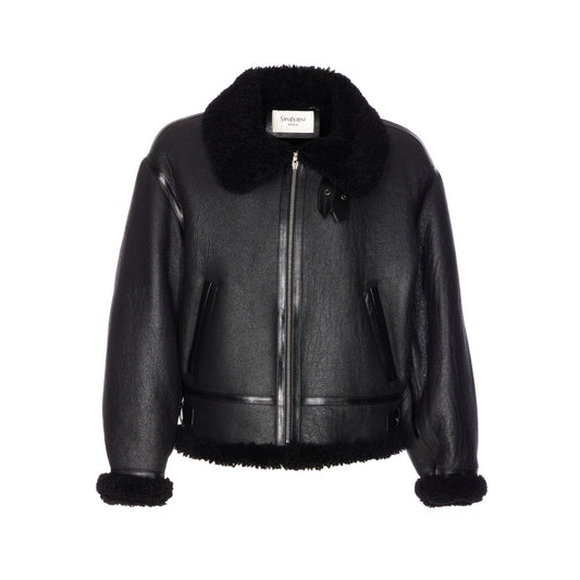 Saint Laurent Men Leather Bomber