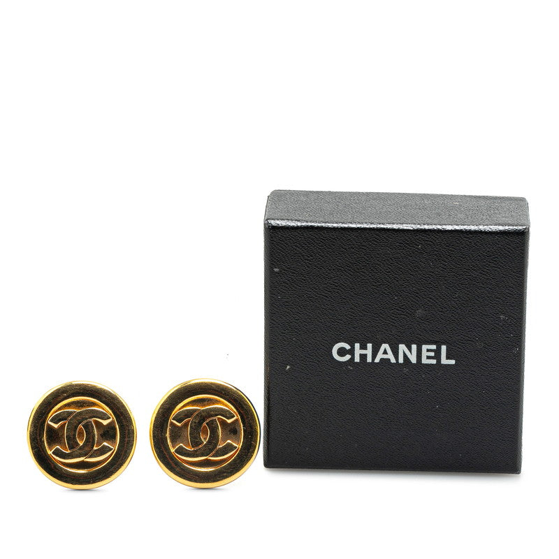 Chanel Coco Mark Gold Earrings