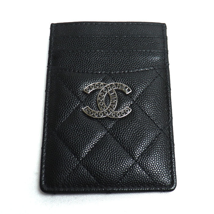 Chanel Matelasse Cocomark Card Case Black