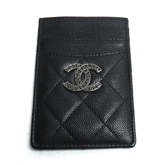 Chanel Matelasse Cocomark Card Case Black