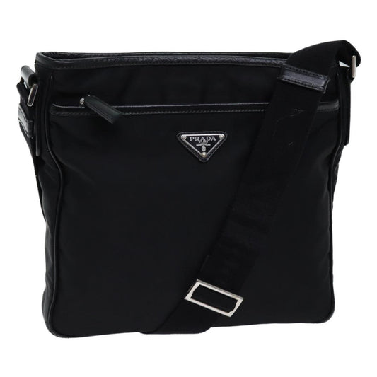 PRADA Shoulder Bag Nylon Black  mr119