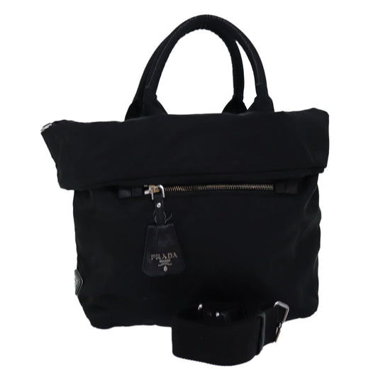 PRADA Hand Bag Nylon 2way Black  mr207
