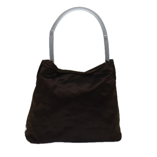 PRADA Tote Bag Satin Brown  mr230