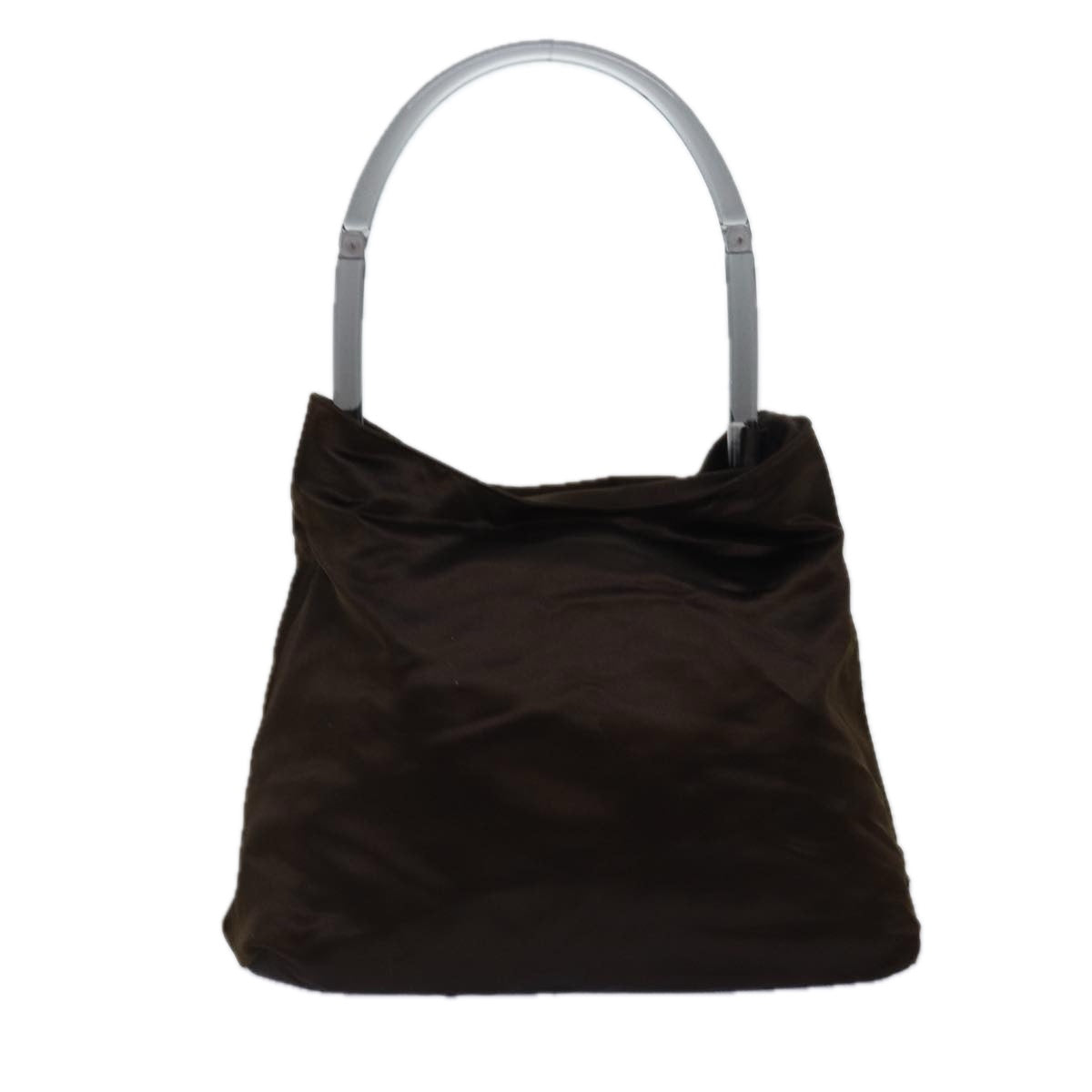 PRADA Tote Bag Satin Brown  mr230