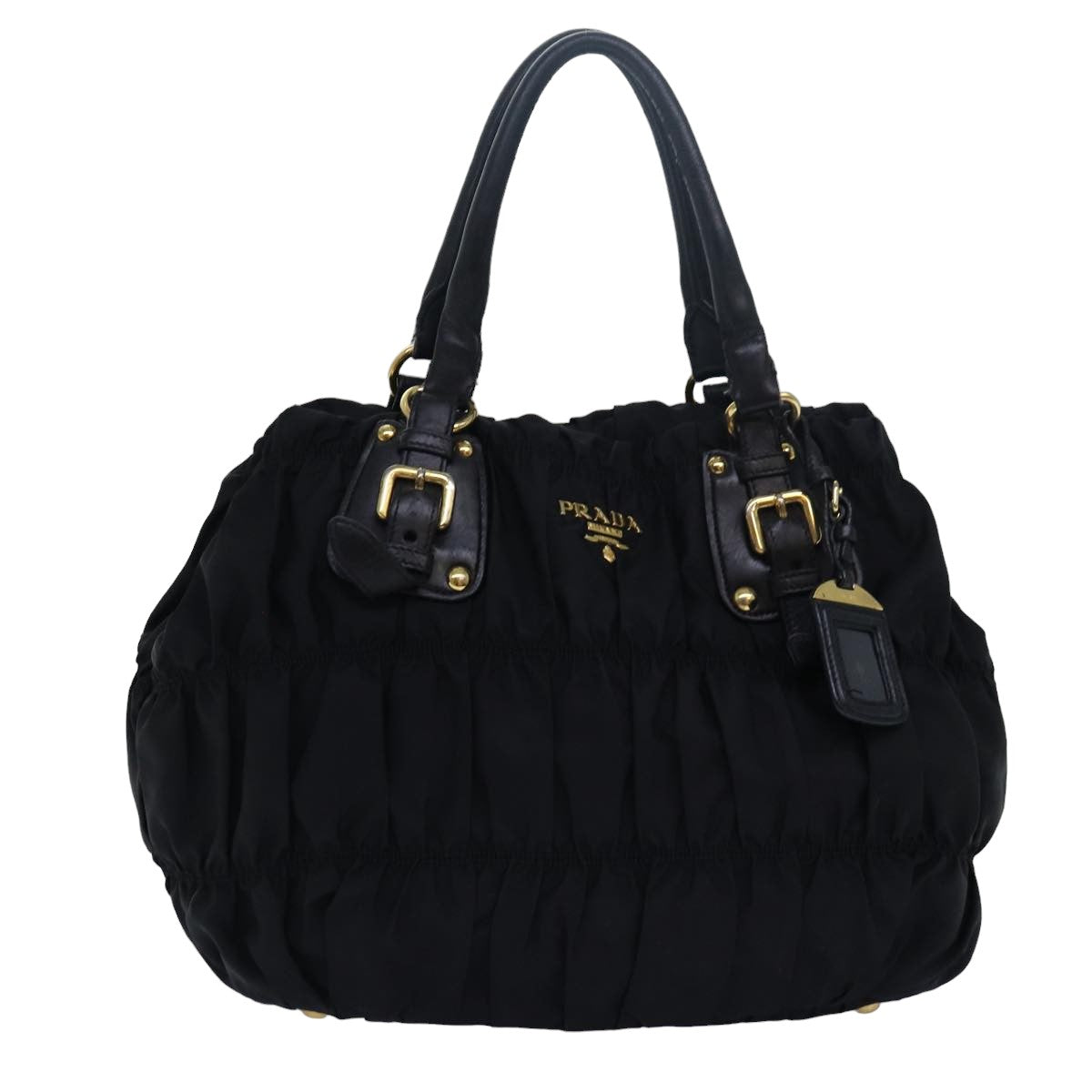 PRADA Hand Bag Nylon Black  mr281