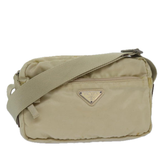 PRADA Shoulder Bag Nylon Beige  mr283