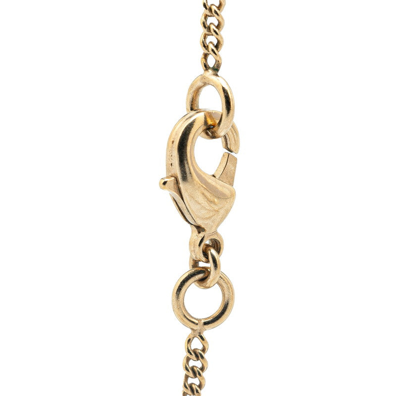 Chanel Coco Mark Necklace Gold Black