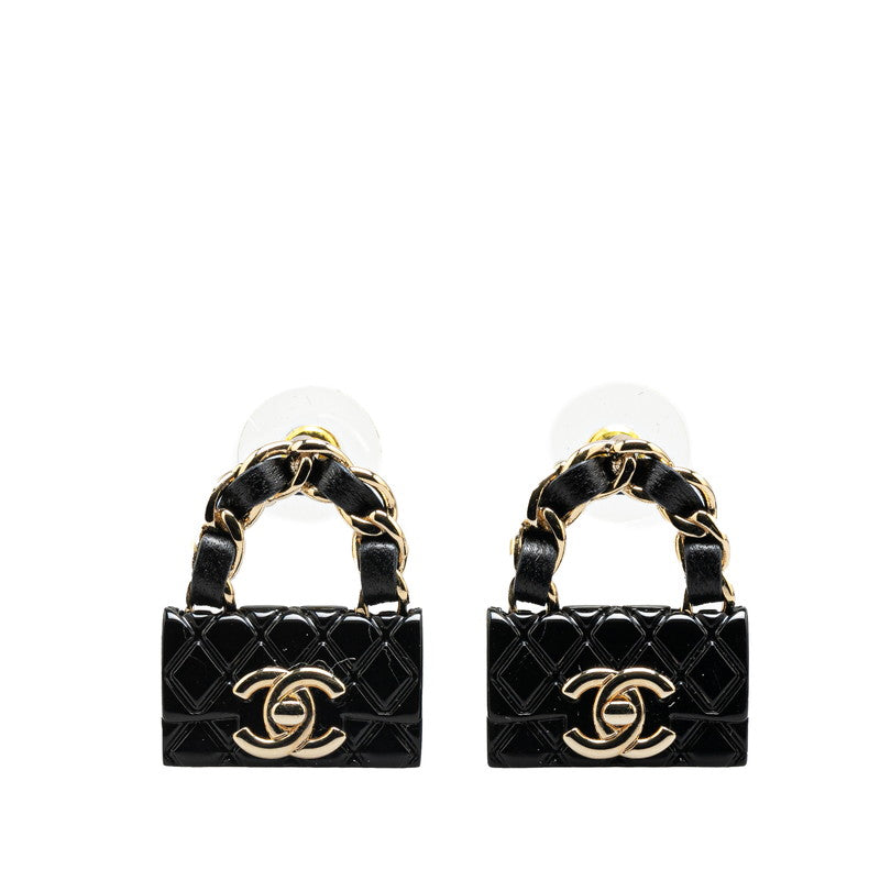 Chanel Coco Mark Earrings Plastic