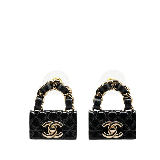 Chanel Coco Mark Earrings Plastic