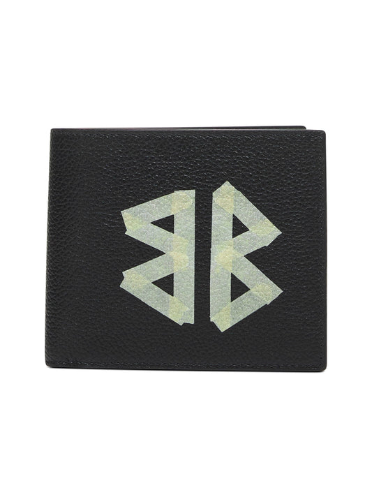 Balenciaga Men Black Cash Square Folded Wallet