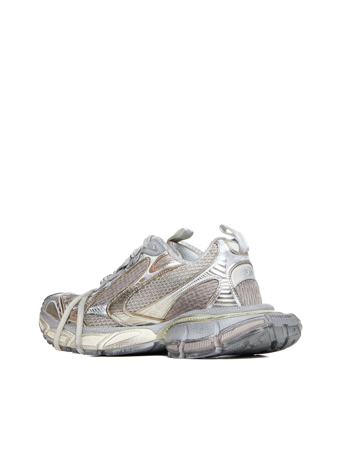 Balenciaga Women 3Xl Mesh And Faux Leather Sneakers