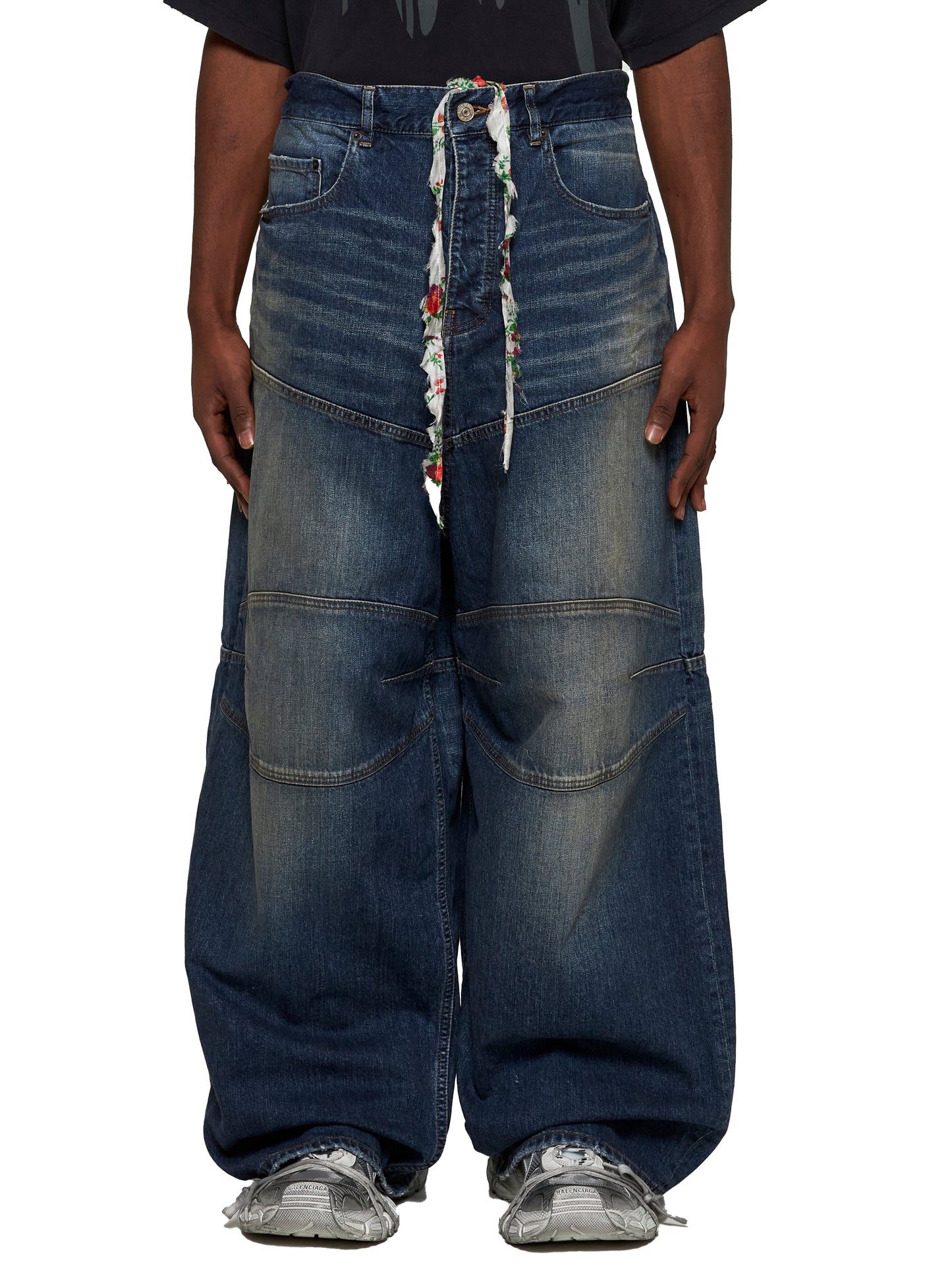 Balenciaga Men Blue Denim George V Baggy Jeans