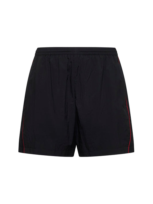 Balenciaga Men Black Logo Embroidery Tracksuit Shorts