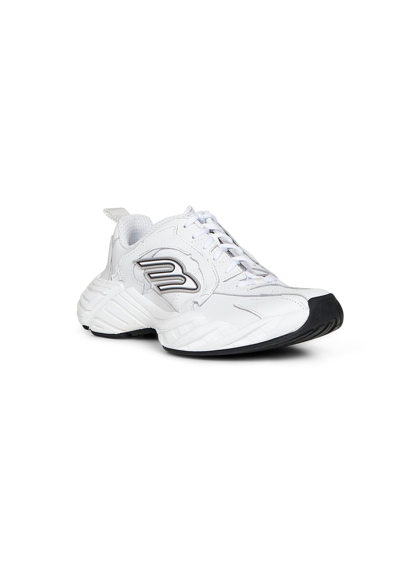 Balenciaga Women White Cowskin And Polyester Monday Shoe Sneakers