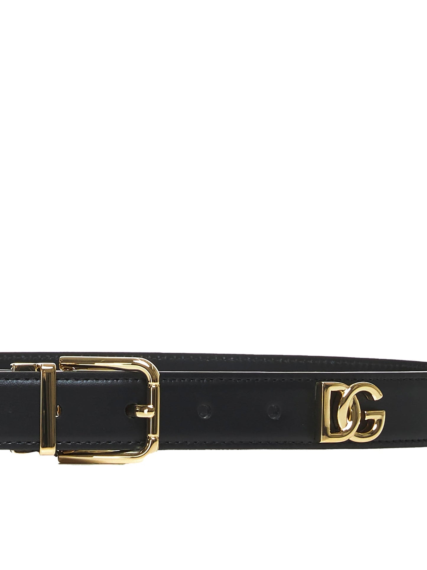 Dolce & Gabbana Women Dg Plaque Leather Belt