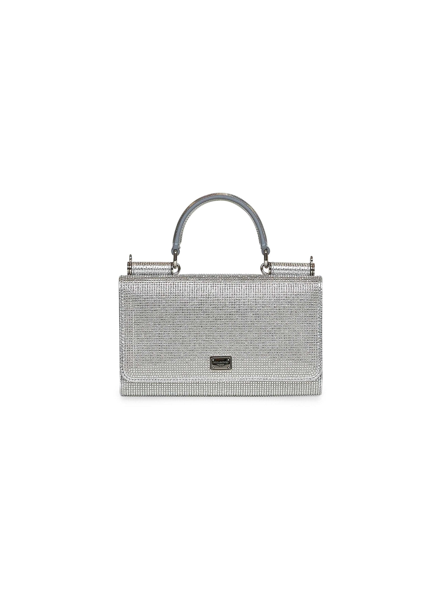 Dolce & Gabbana Women Silver Phone Bag With Shoulder Strap