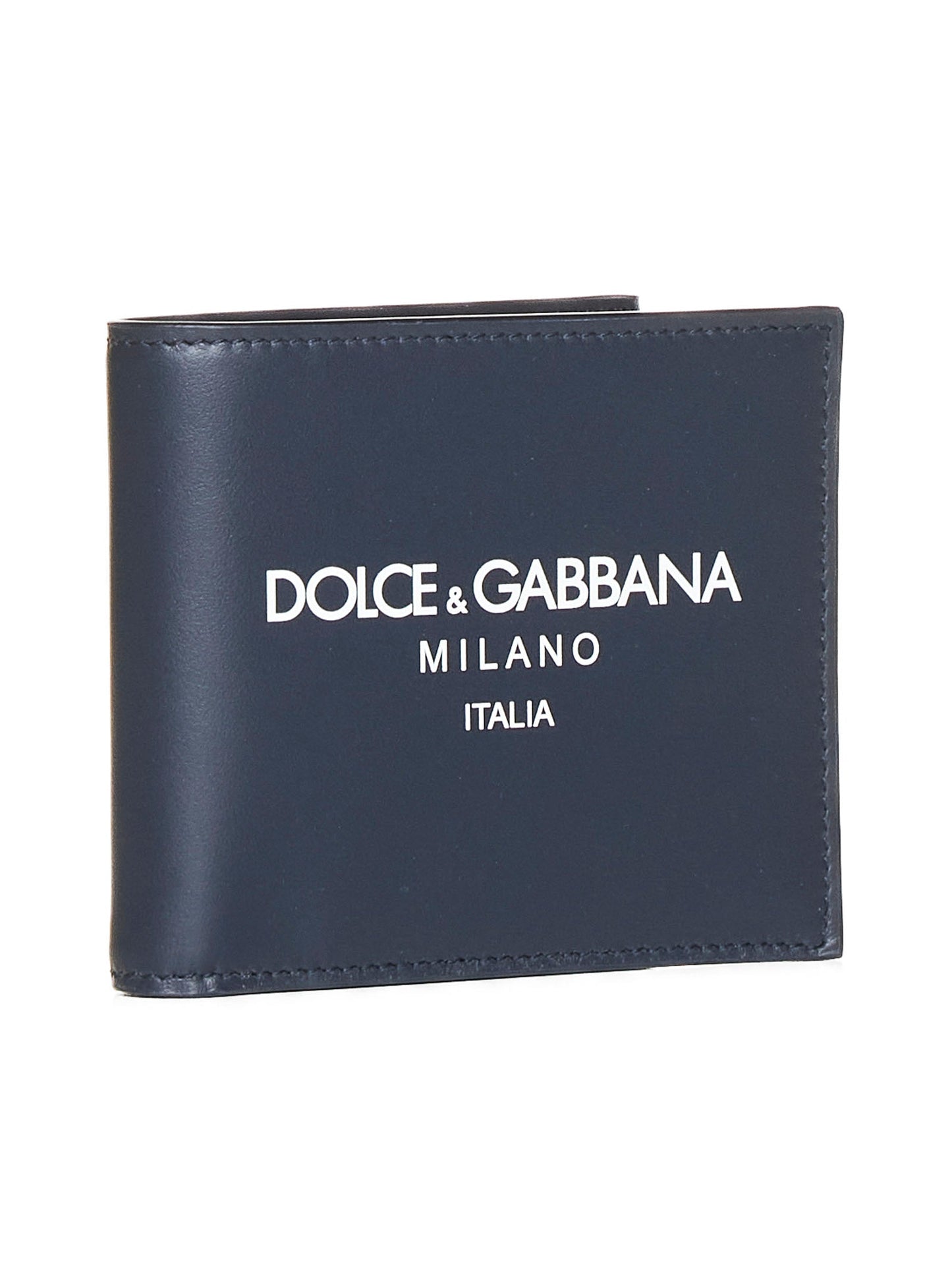 Dolce & Gabbana Men Logo Leather Bifold Wallet