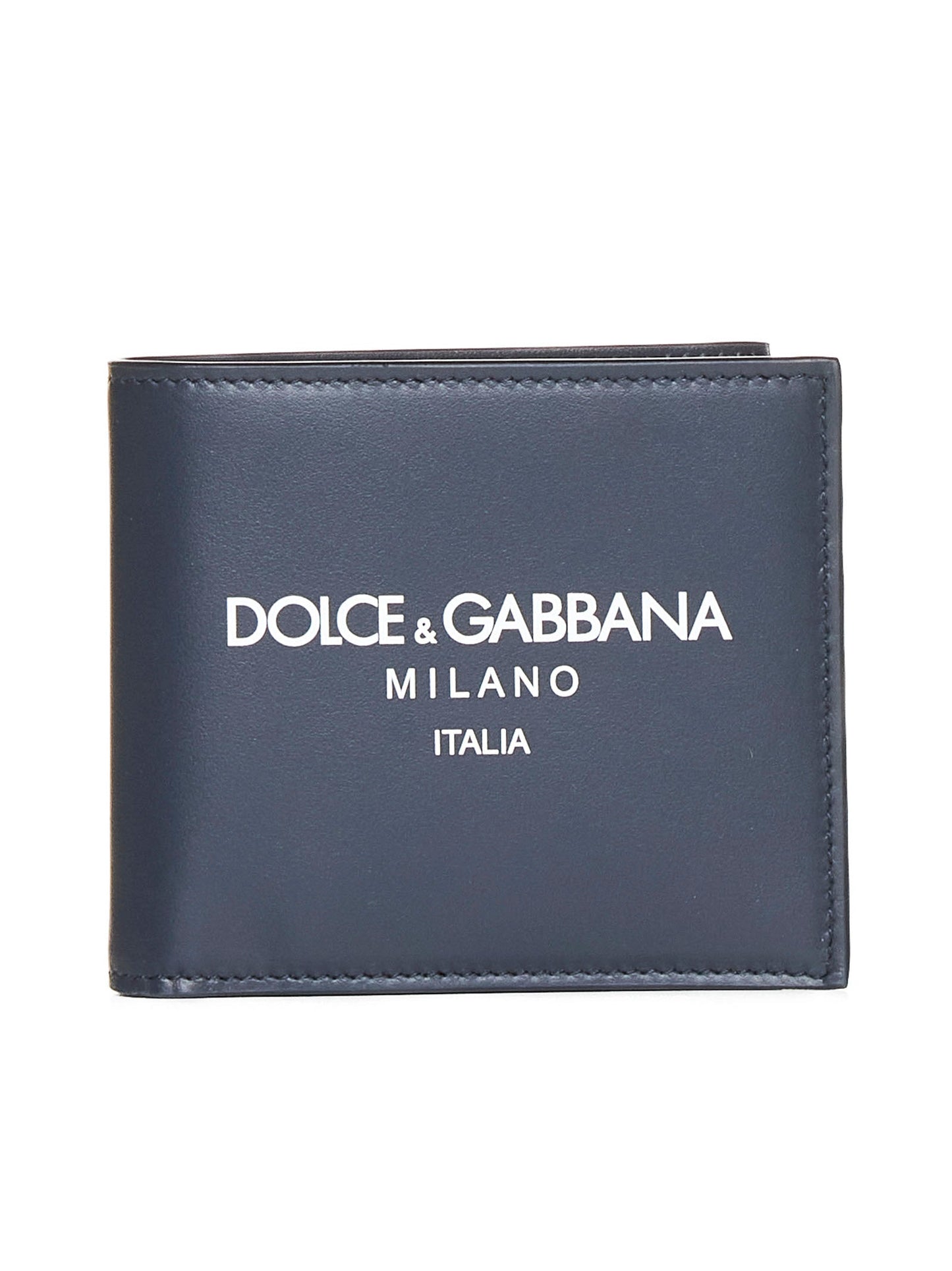 Dolce & Gabbana Men Logo Leather Bifold Wallet