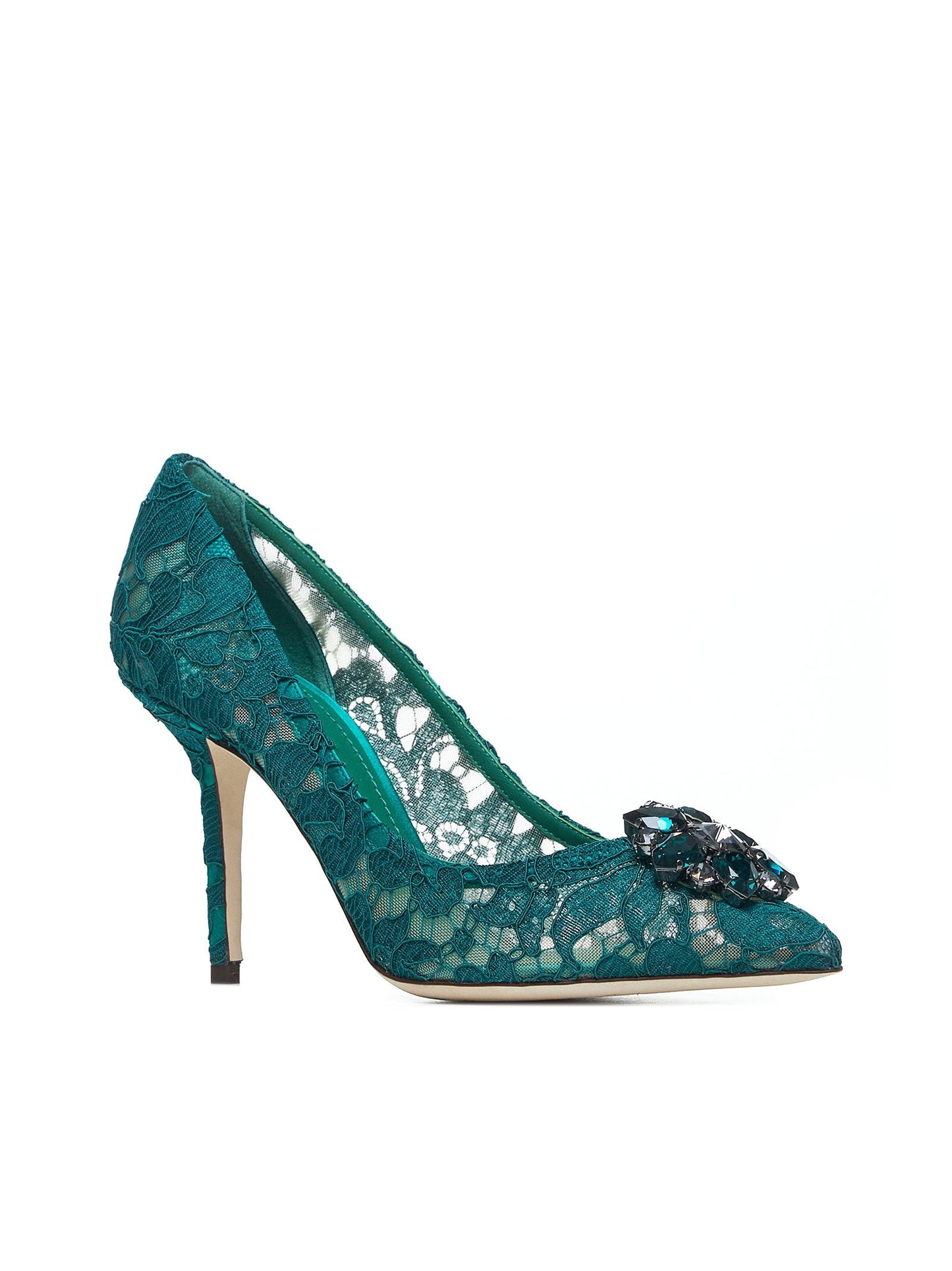 Dolce & Gabbana Women Rainbow Lace Décolleté With Broche