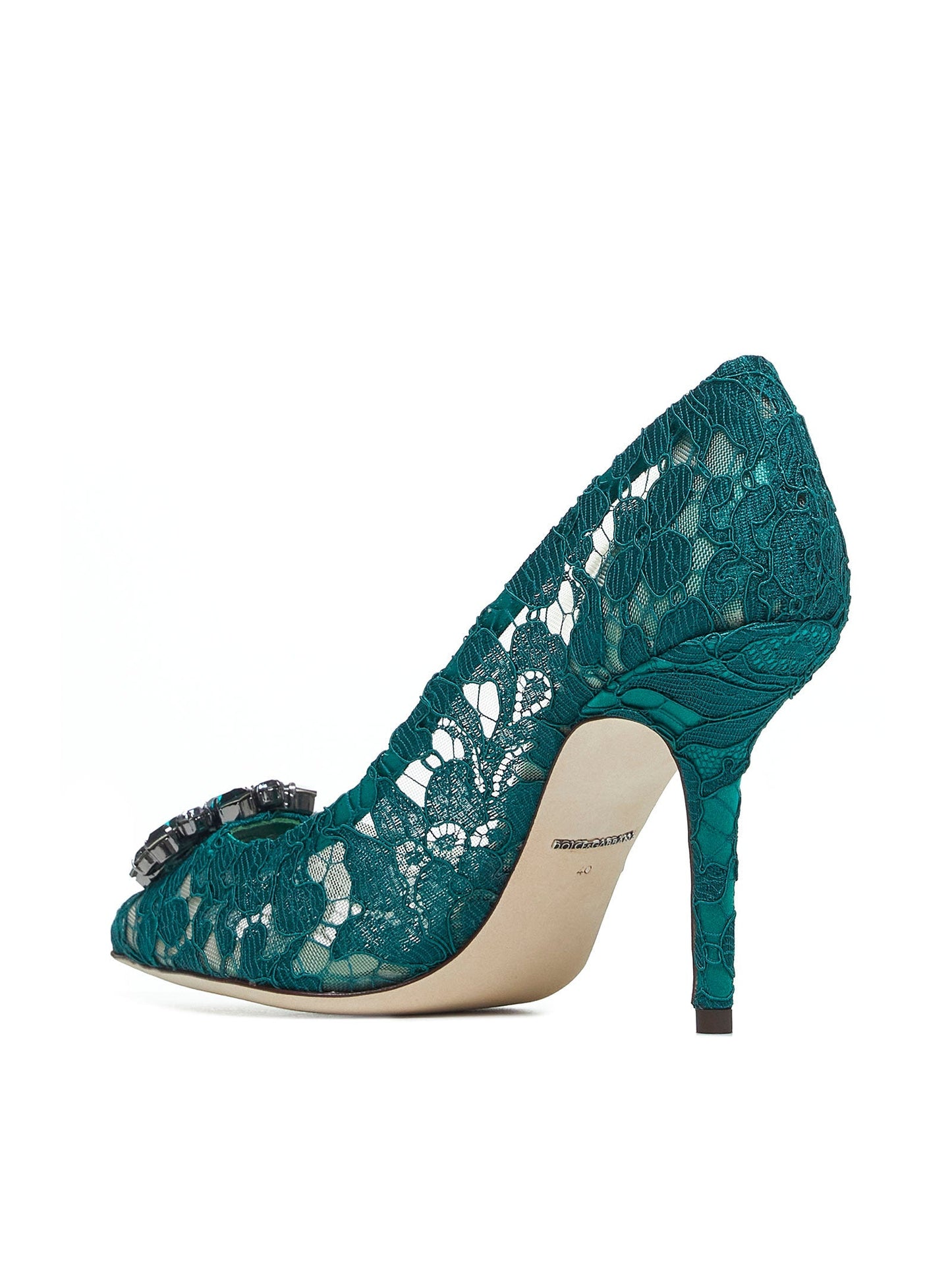 Dolce & Gabbana Women Rainbow Lace Décolleté With Broche