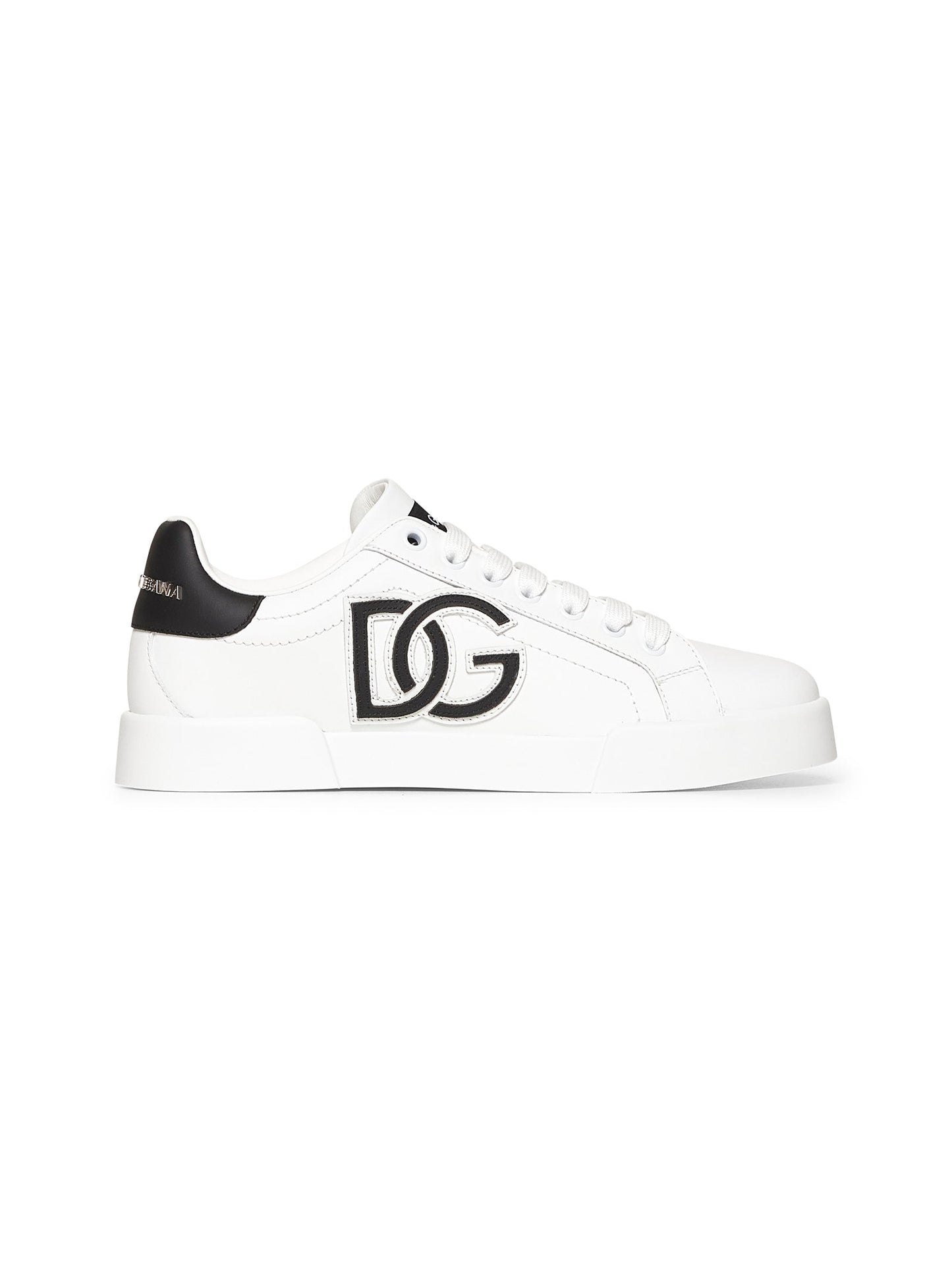 Dolce & Gabbana Women White Leather Portofino Light Sneakers