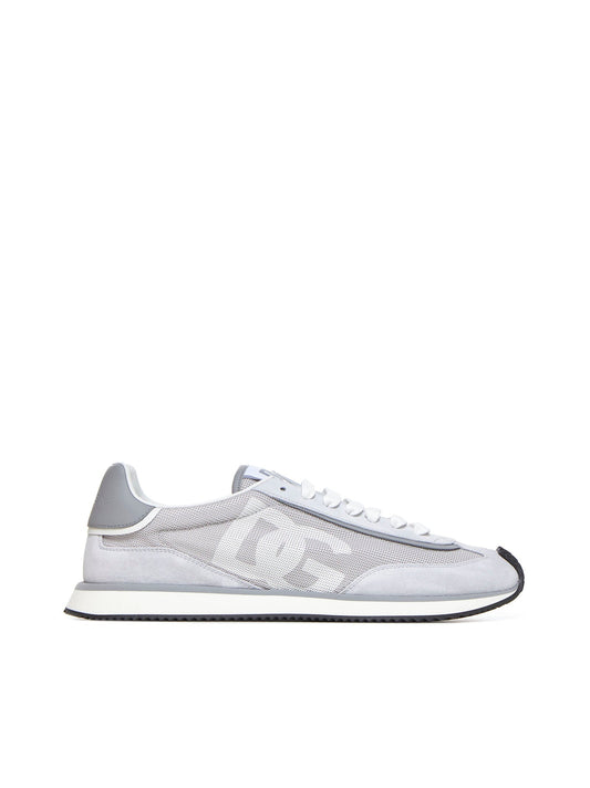 Dolce & Gabbana Men Aria Mesh And Leather Sneakers