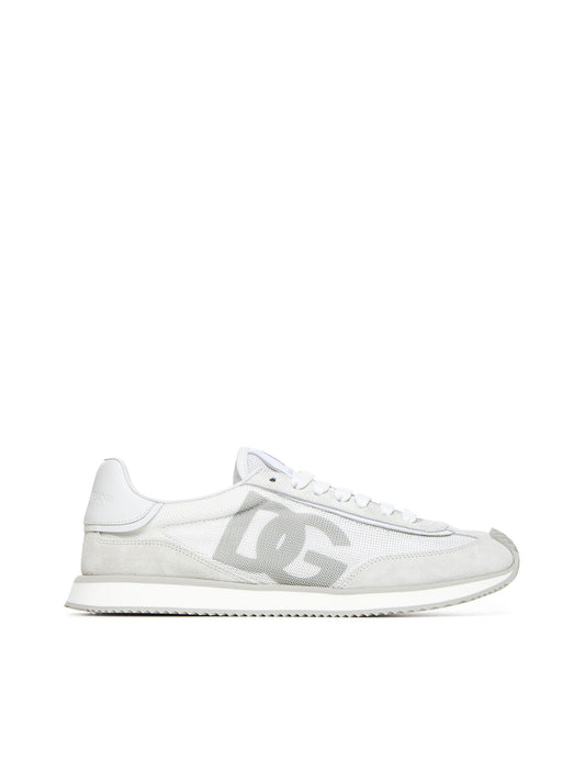 Dolce & Gabbana Men Aria Mesh And Leather Sneakers