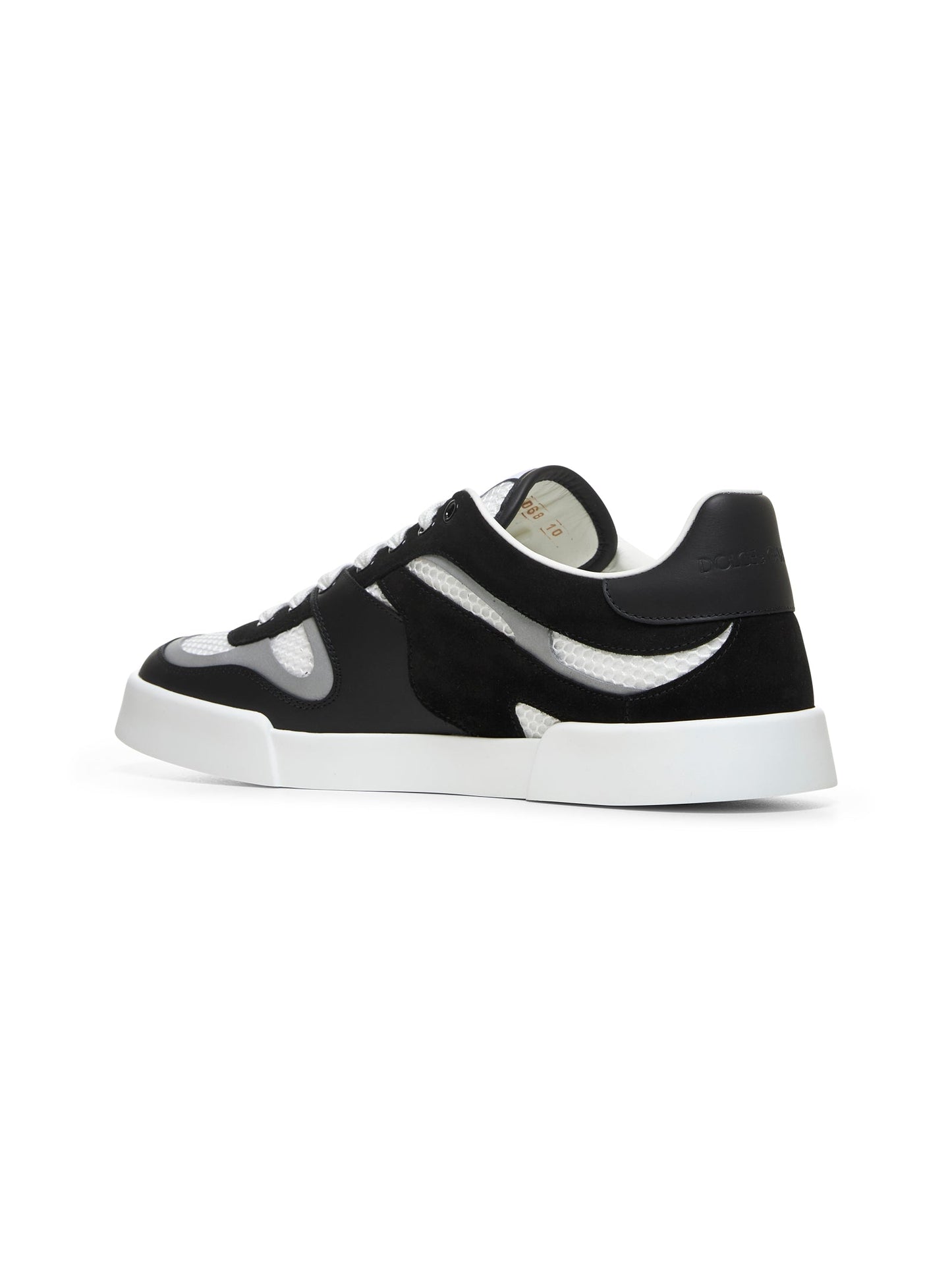 Dolce & Gabbana Men White And Black Portofino Light Sneakers