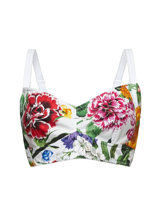 Dolce & Gabbana Women Floral Print Stretch Bralette Top