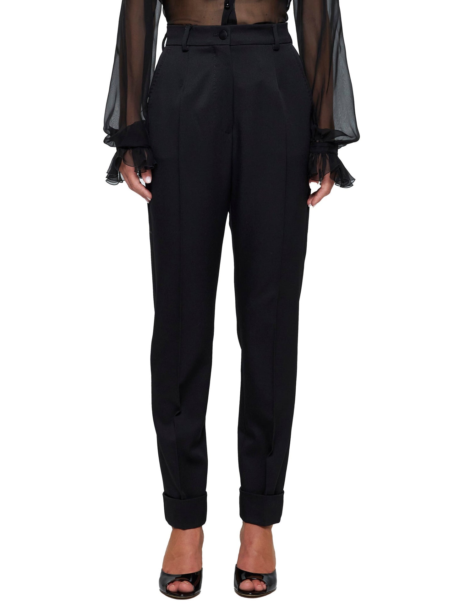 Dolce & Gabbana Women Slim-Fit Wool Trousers
