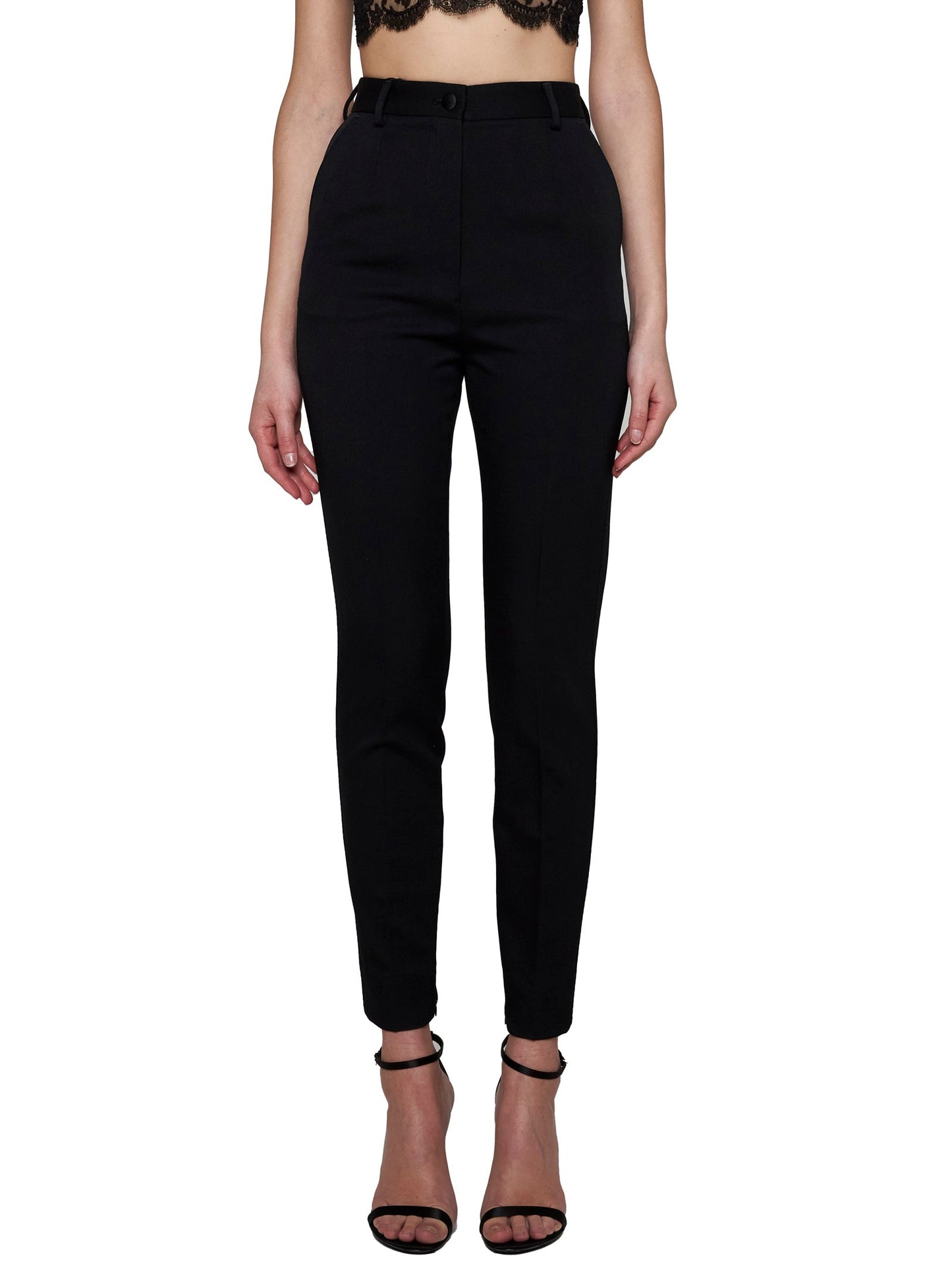 Dolce & Gabbana Women Stretch Wool And Silk Trousers