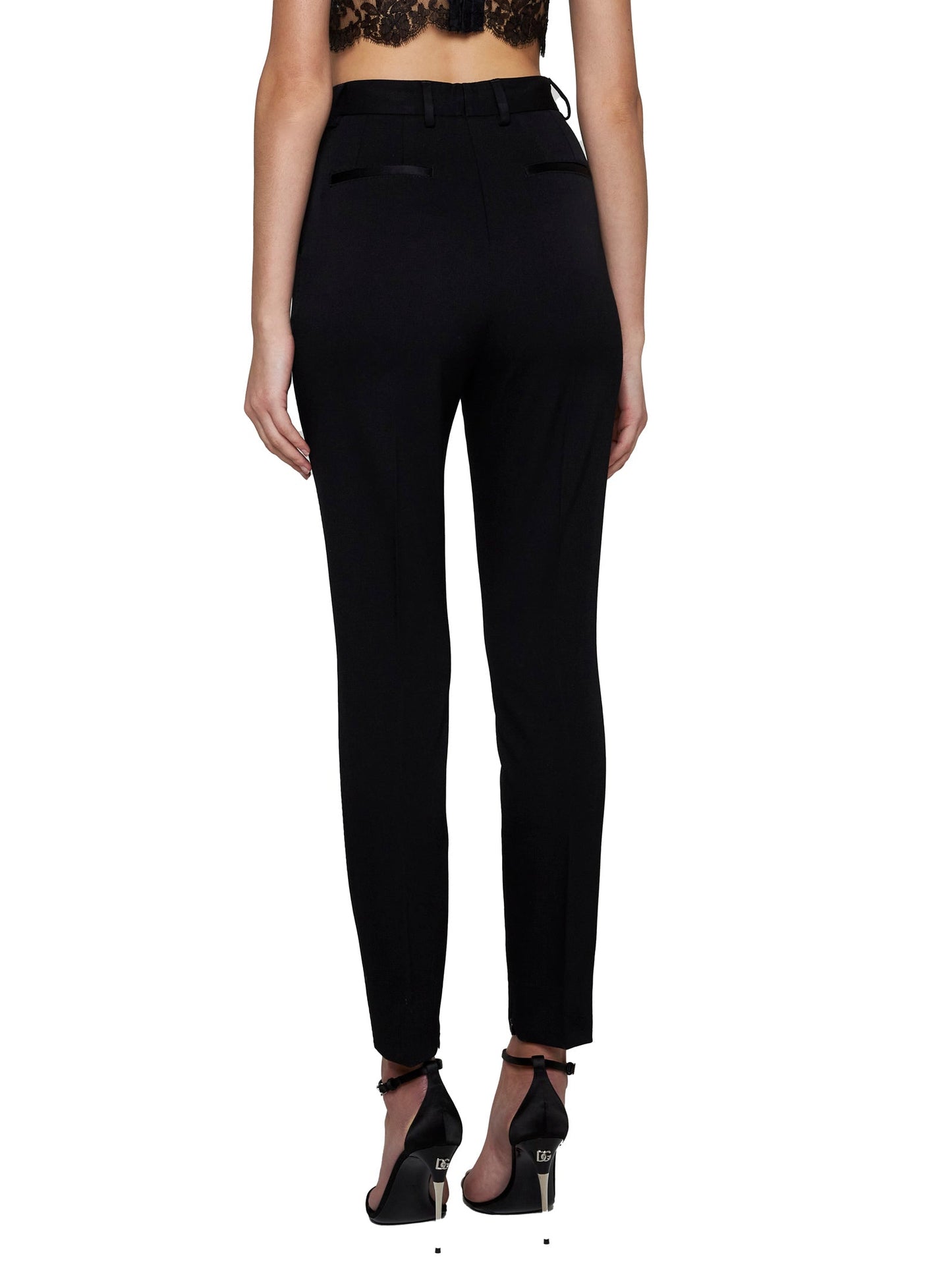 Dolce & Gabbana Women Stretch Wool And Silk Trousers