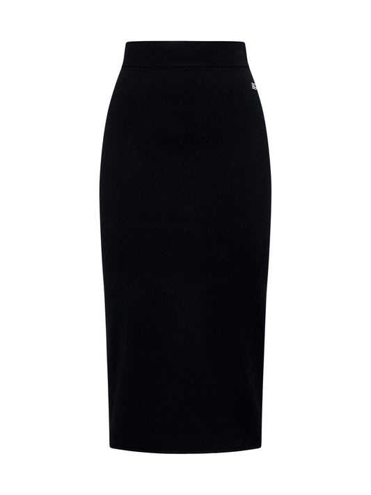 Dolce & Gabbana Women Black Logo Pencil Skirt
