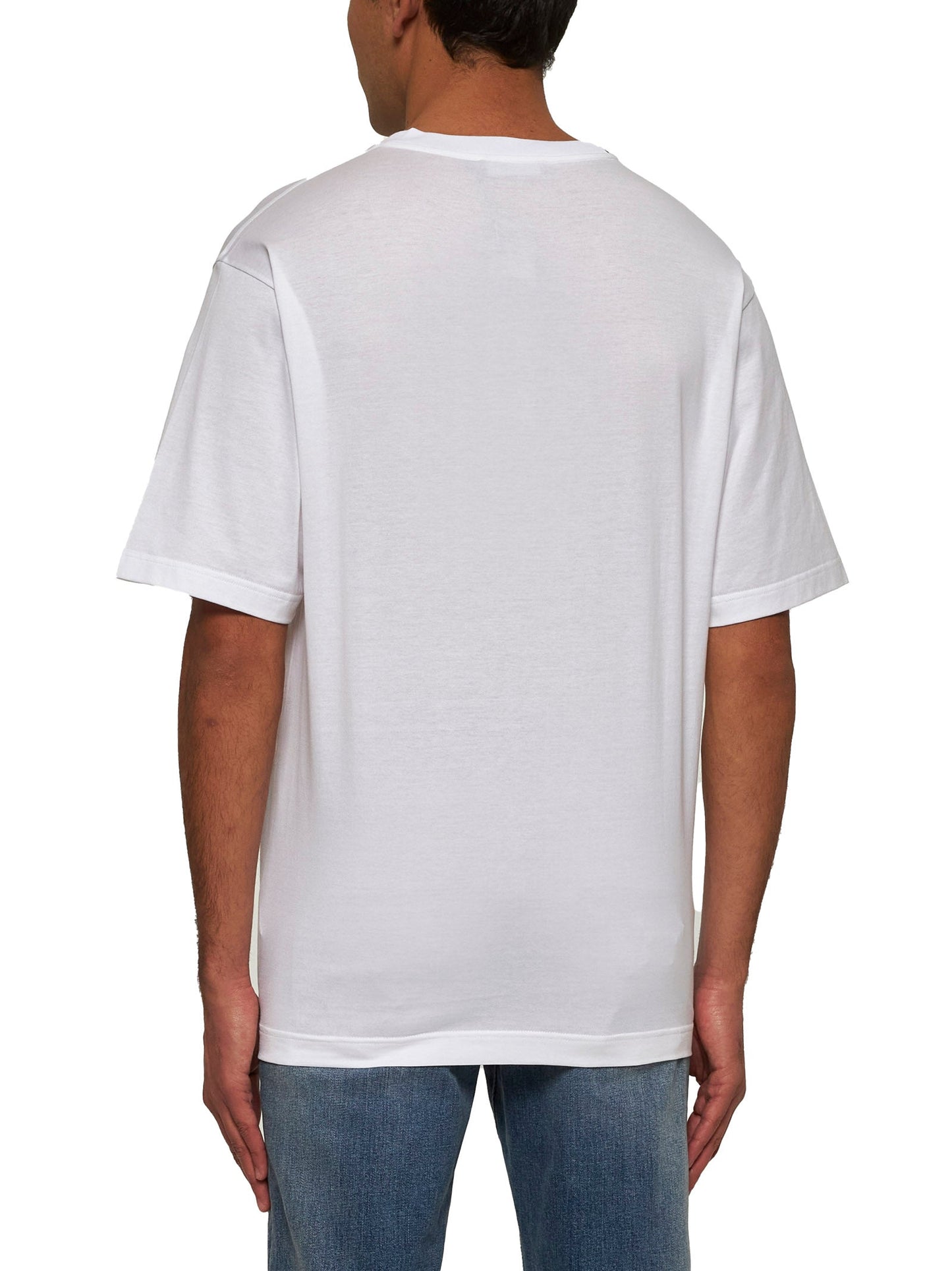 Dolce & Gabbana Men White Cotton Italian Holiday Print T-Shirt