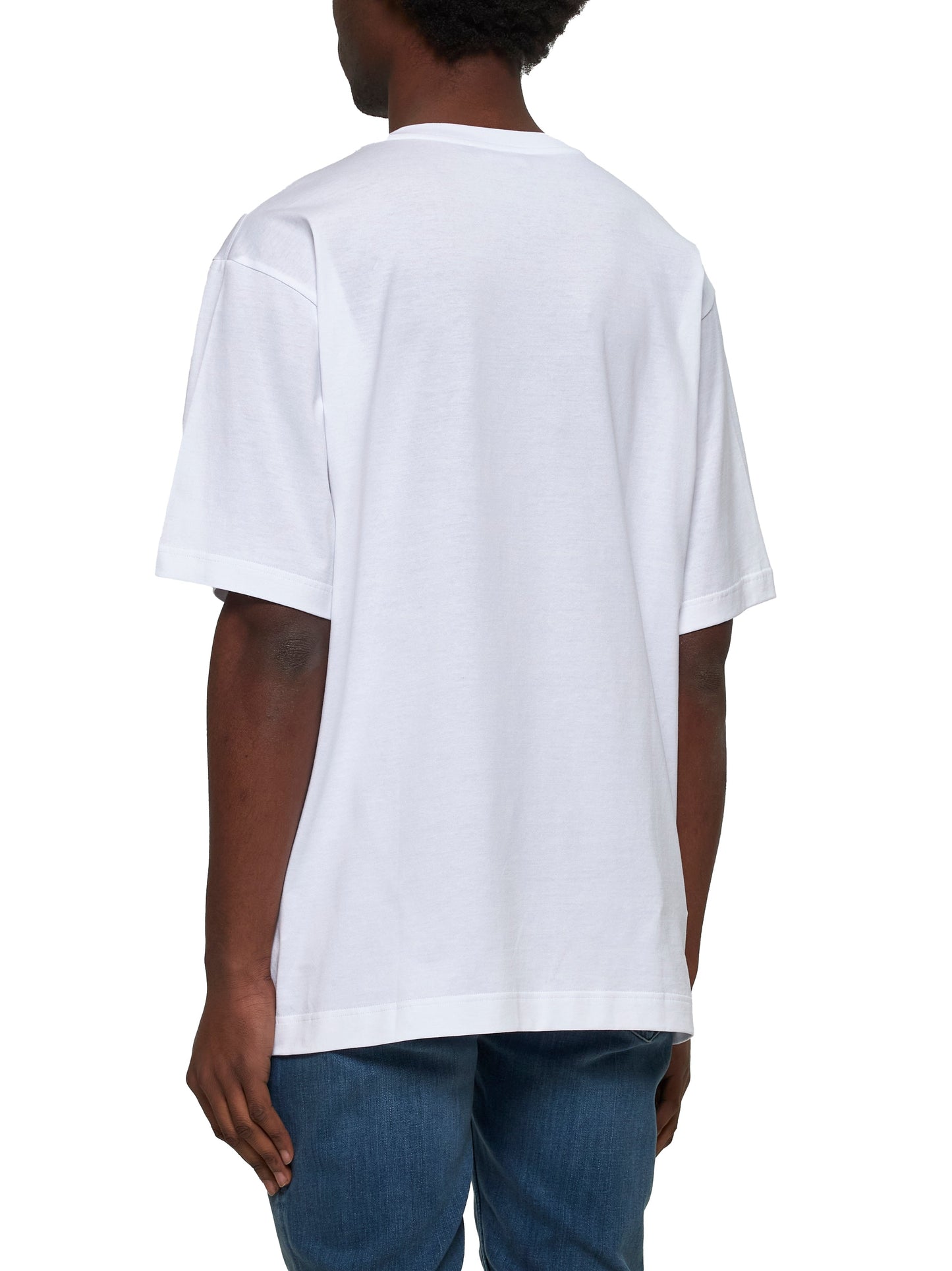 Dolce & Gabbana Men White Jersey Logo T-Shirt