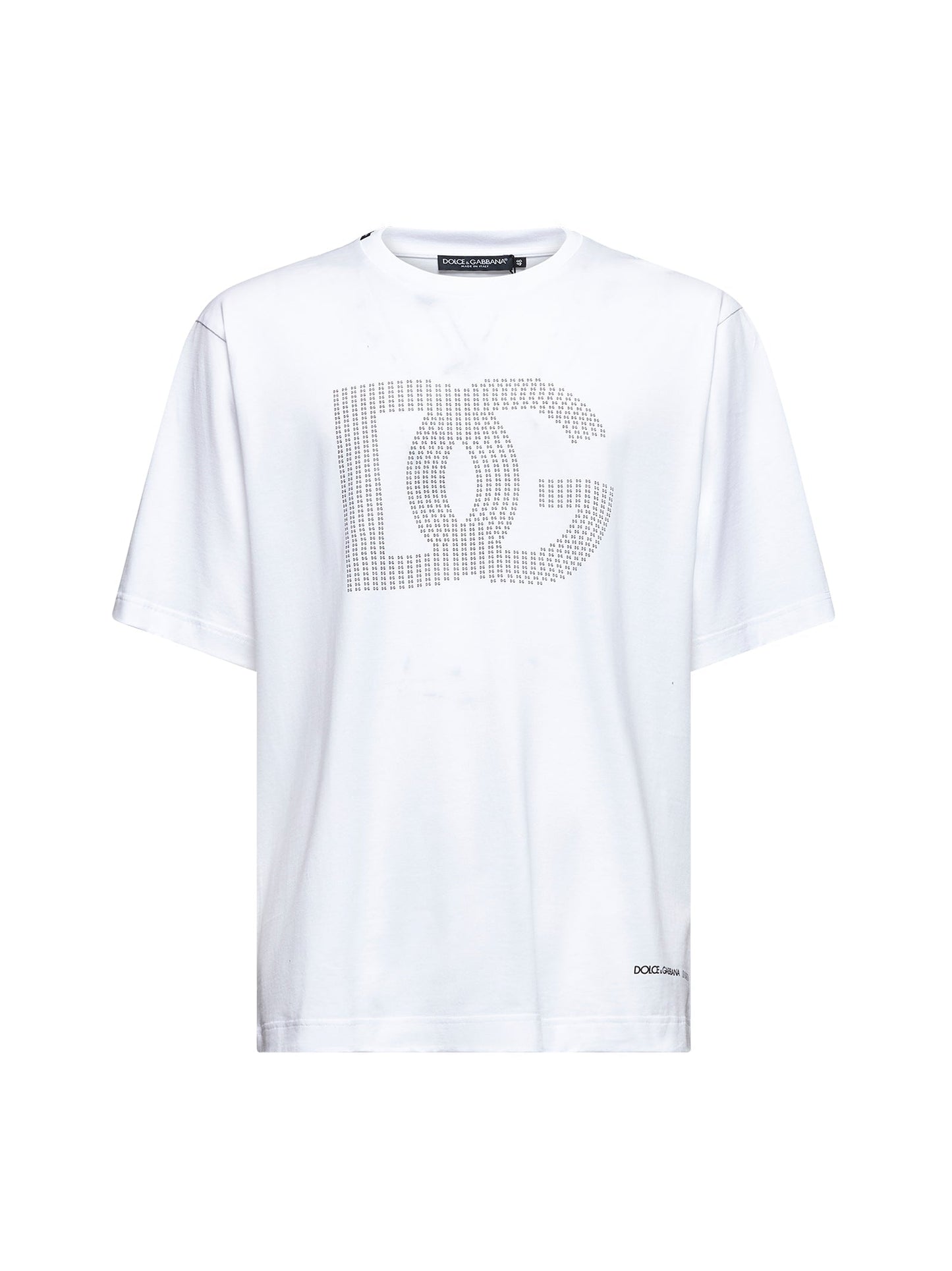 Dolce & Gabbana Men White Jersey Logo T-Shirt