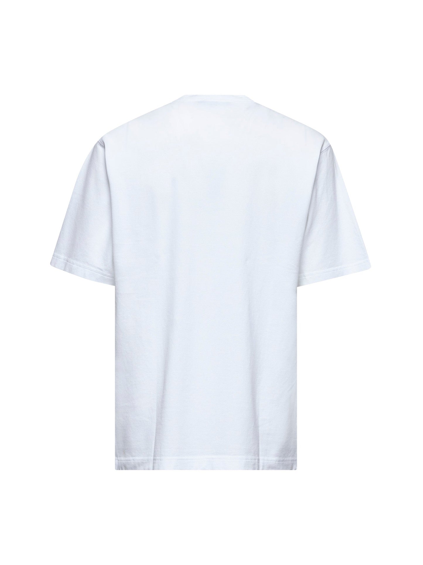 Dolce & Gabbana Men White Piquet Logo Plate T-Shirt