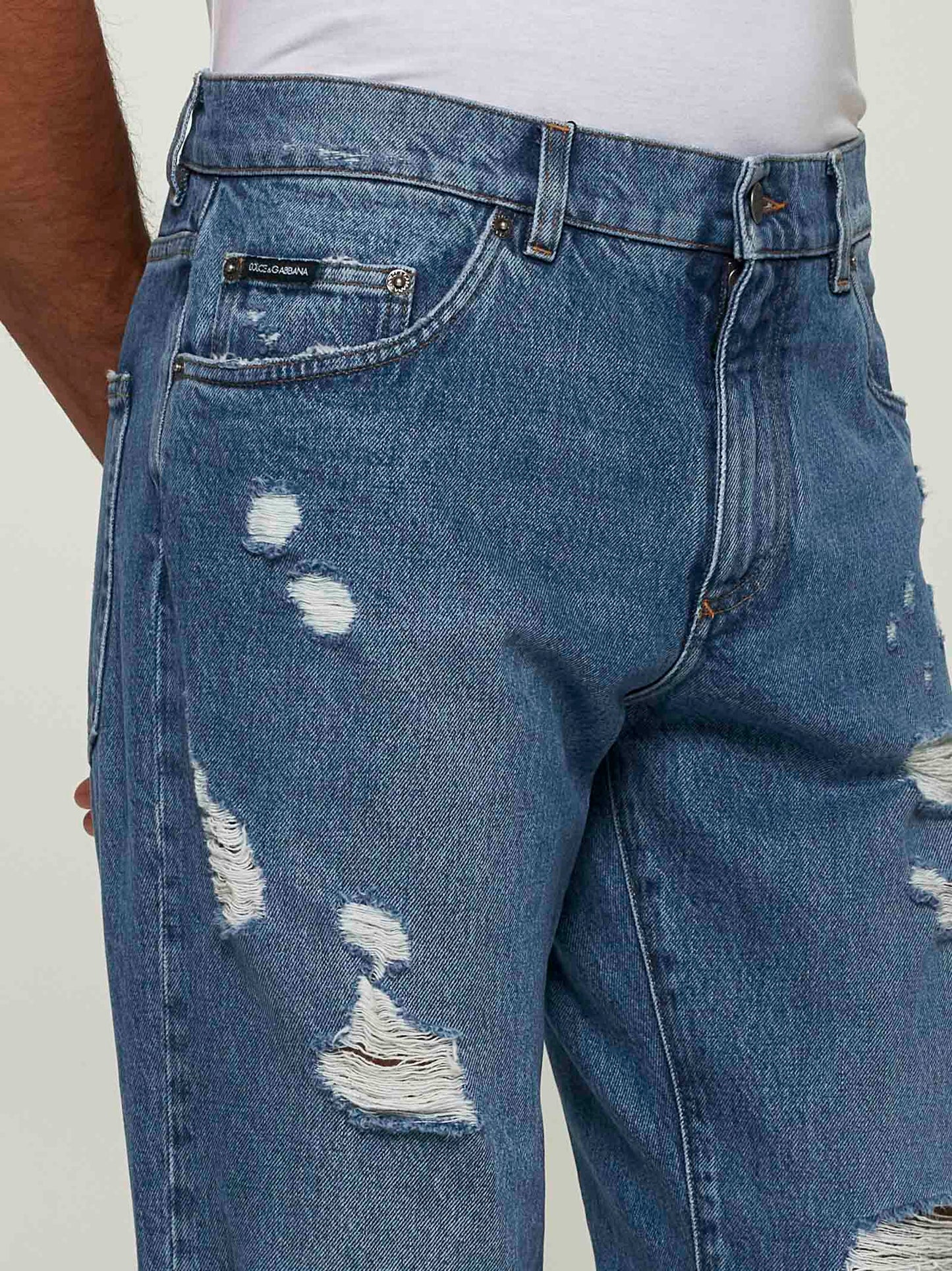 Dolce & Gabbana Men Blue Denim Classic Jeans