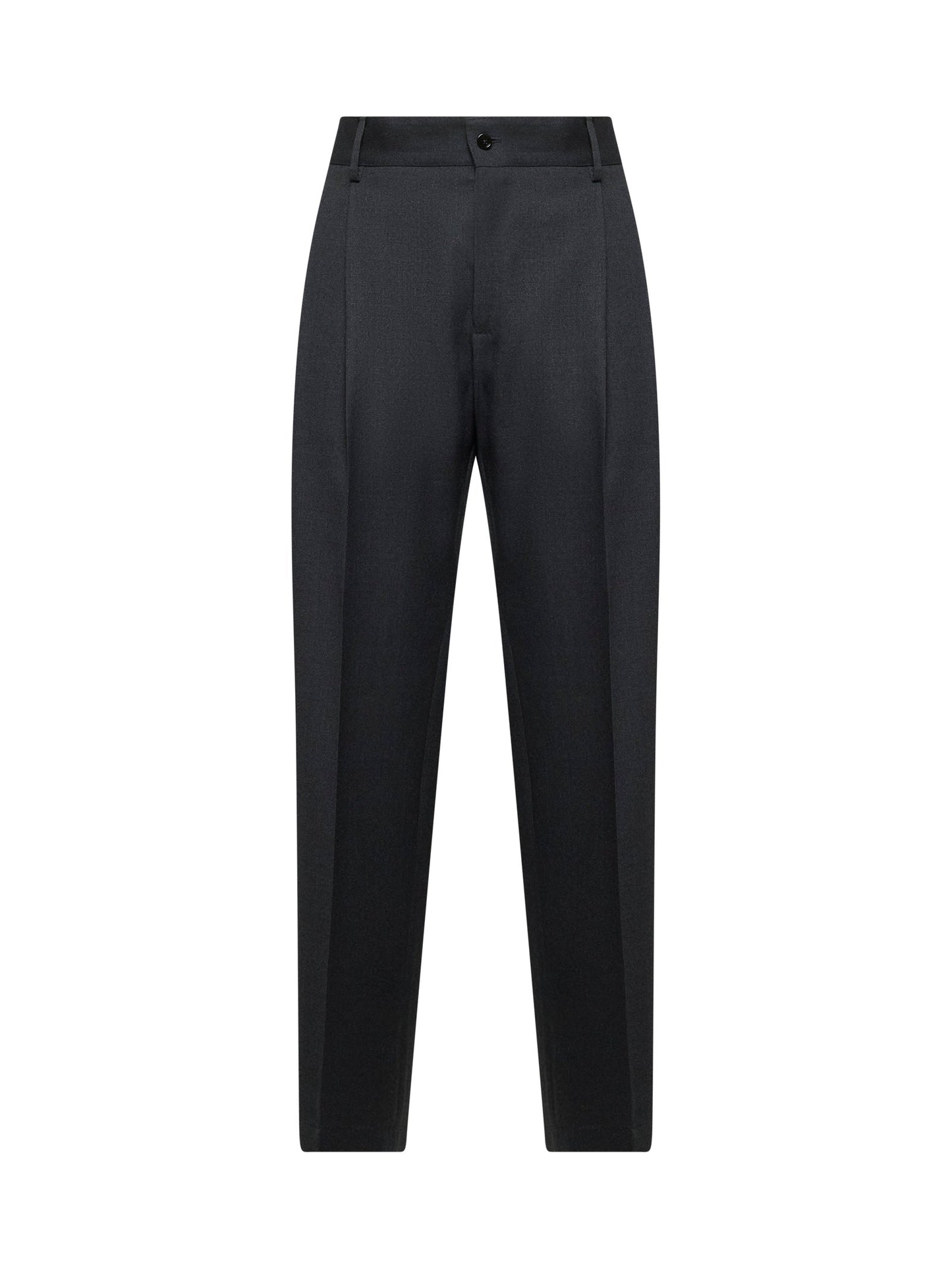 Dolce & Gabbana Men Grey Virgin Wool Classic Trousers