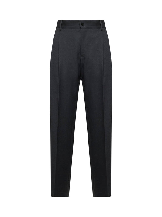 Dolce & Gabbana Men Grey Virgin Wool Classic Trousers