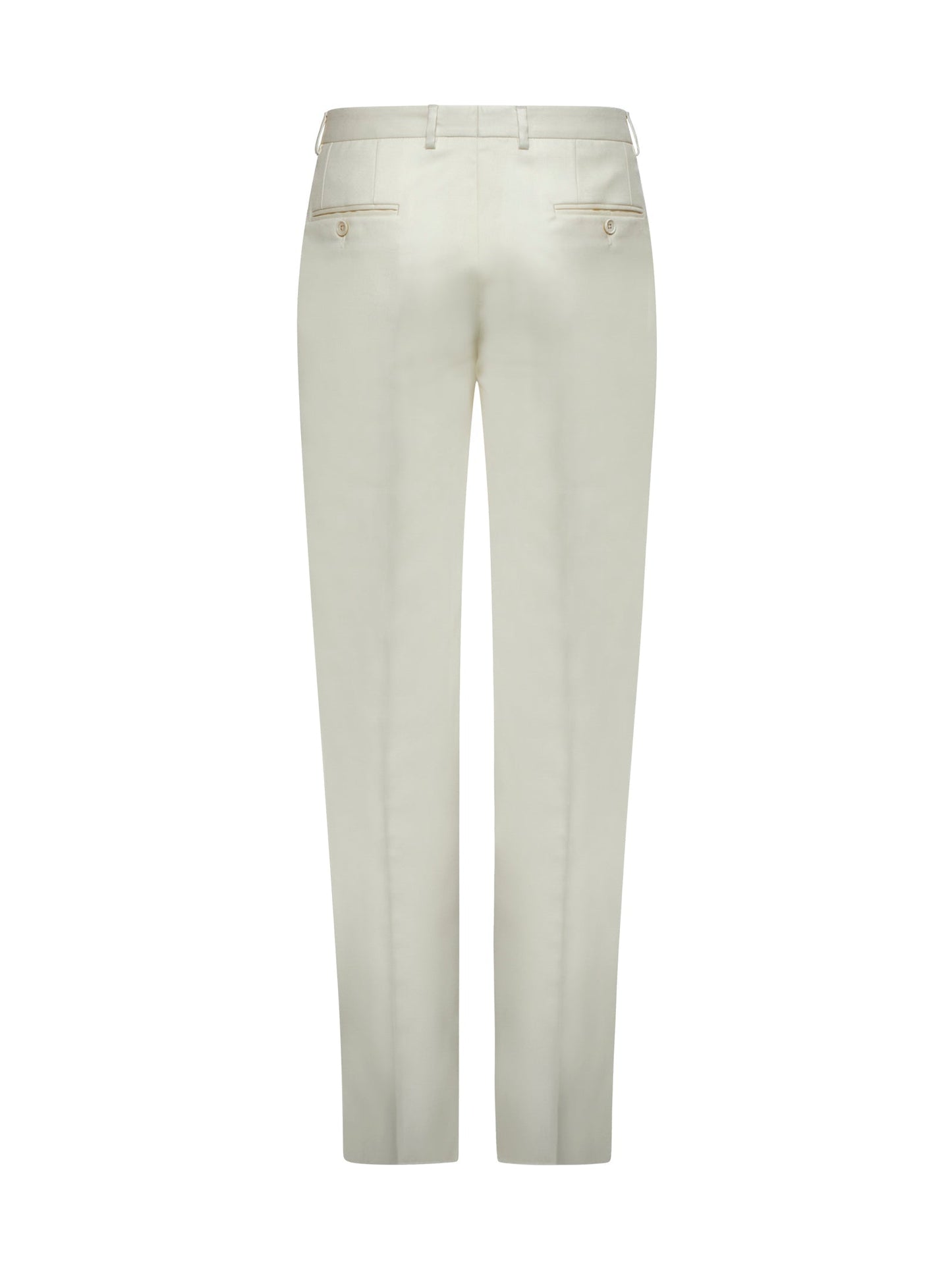 Dolce & Gabbana Men Ivory Flannel Trousers