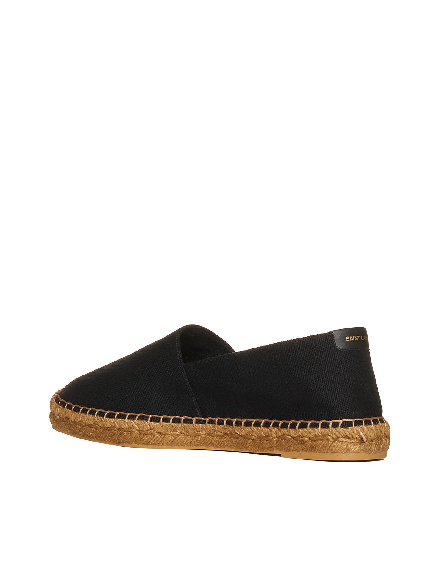 Saint Laurent Men Canvas Espadrilles With Saint Laurent Embroidery