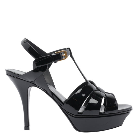 Saint Laurent Women Patent Tribute Plateau Sandals