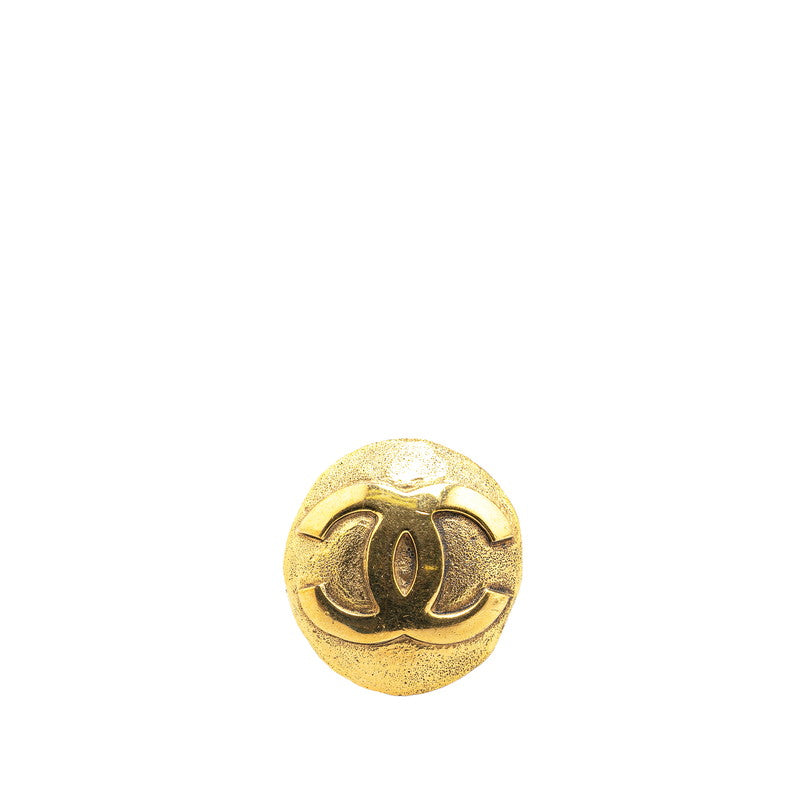 Chanel Coco Mark Round Brooch Gold