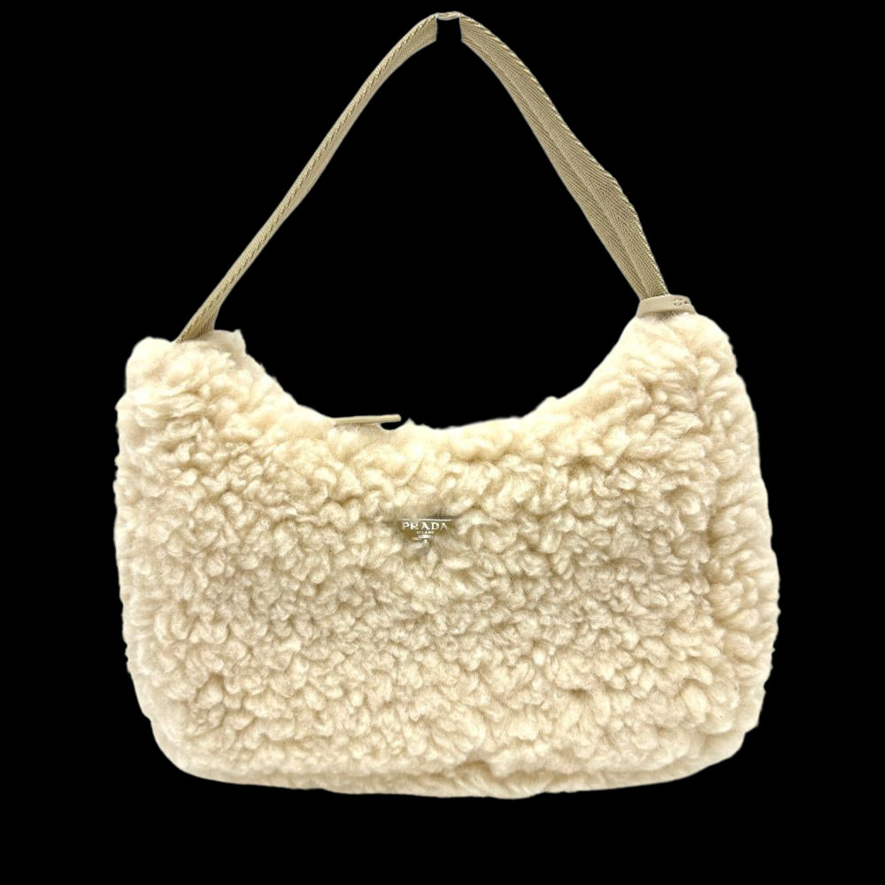Beige Fabric Prada Galleria Bag