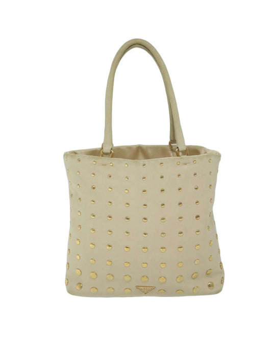 Beige Leather Prada Handbag