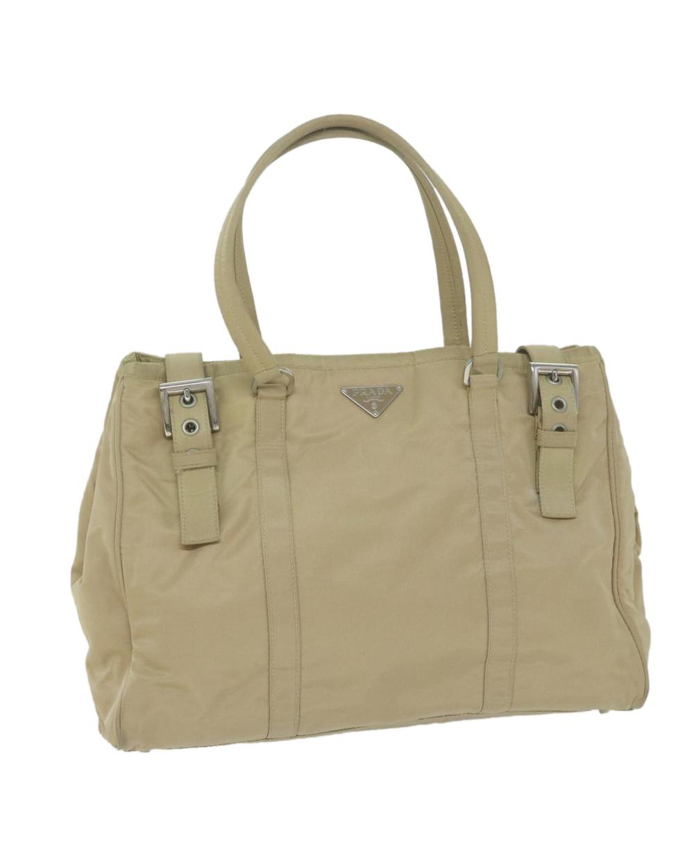 Beige Nylon Prada Tote