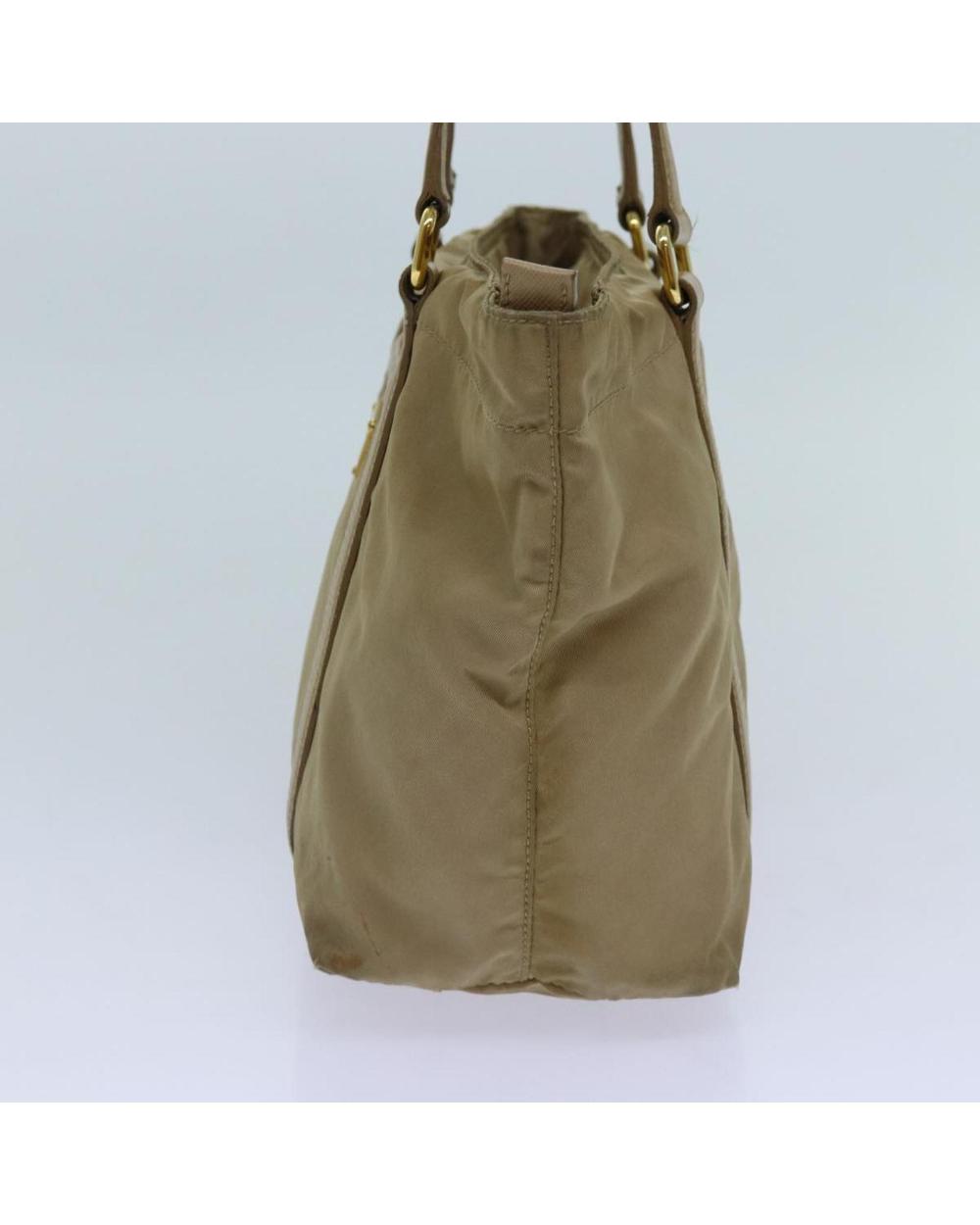 Beige Nylon Prada Tote