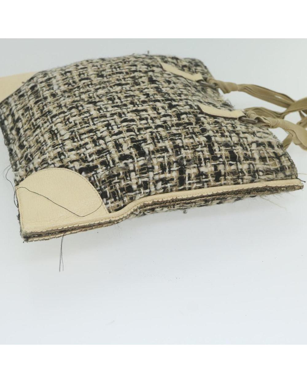 Beige Wool Prada Handbag